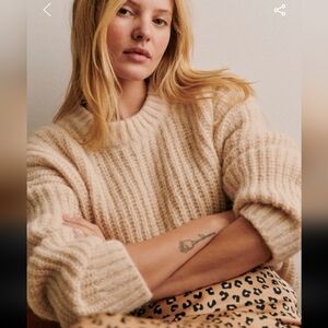 Sezane Jose Alpaca Wool Long Sleeve Jumper